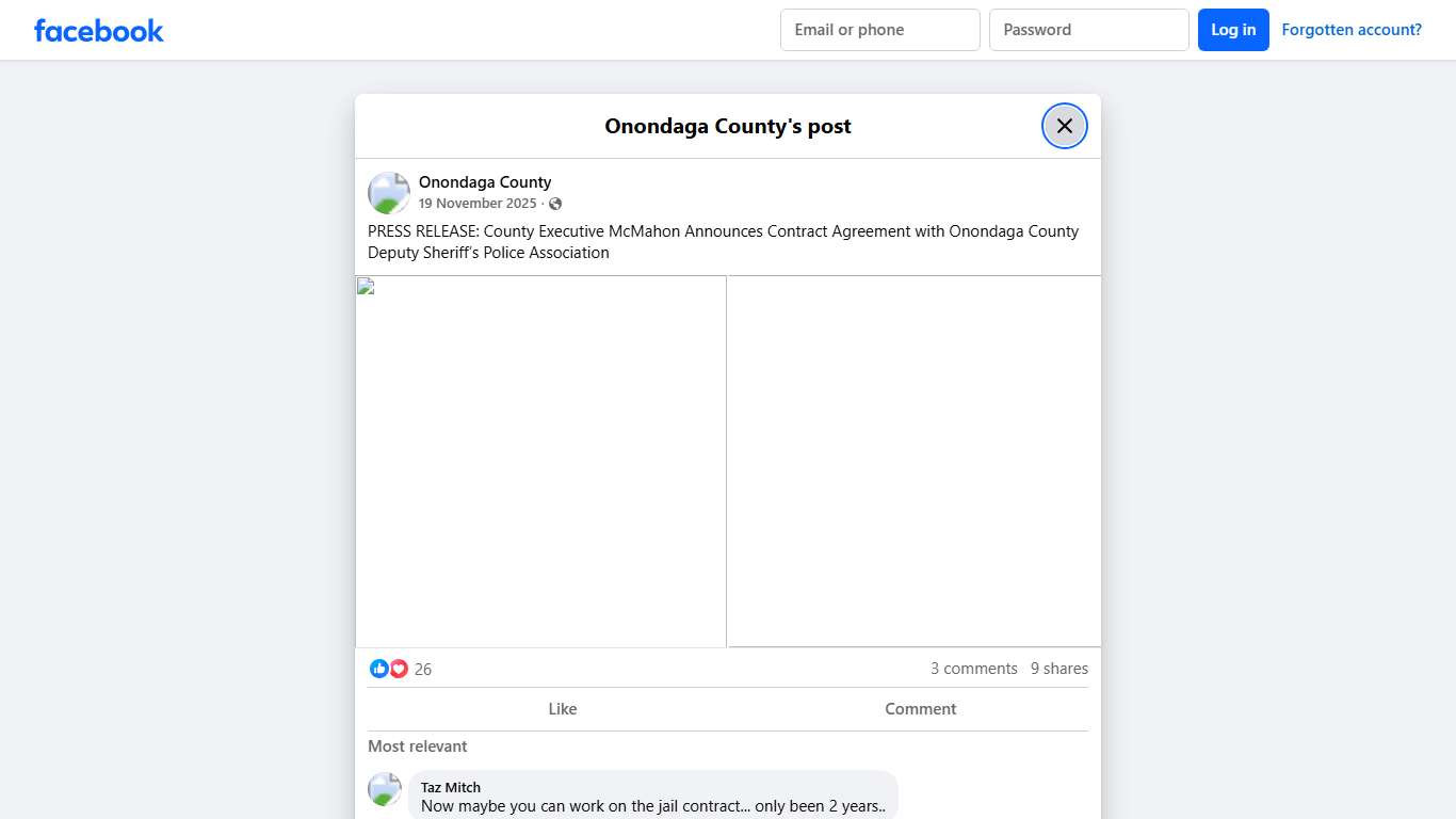 Onondaga County - PRESS RELEASE: County Executive McMahon... | Facebook